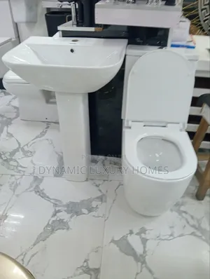 England Big Set Round Wc With the Wash Hand Basin