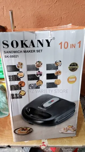 10in1 Sokany Multifunctional Stainless Steel Nonstick Waffle Maker