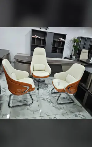 Imported Turkish Solid Leather Set of Executive Office Chairs