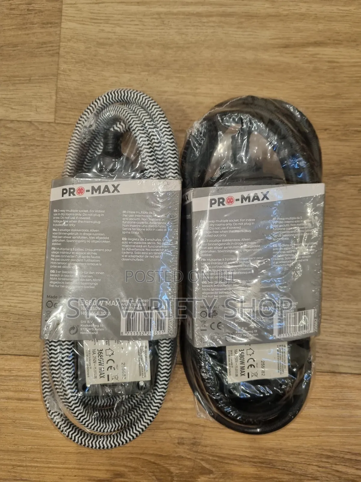 Pro-Max 3 Socket Extension Cord/Cable