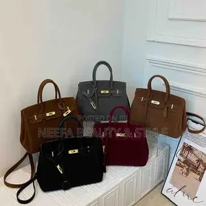 Birkin 30 Inspired Suede Leather Handbags