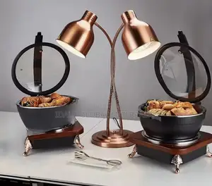 Double Flexible Food Warmer Lamps