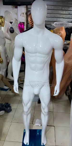 High Quality Huge Glossy White Male Mannequin