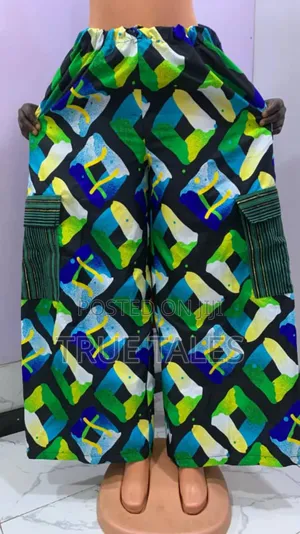Comfortable Readymade  Ankara/Aso Oke Combo Palazzo Pants Trousers