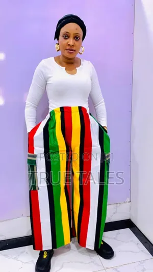Comfortable Readymade  Ankara/Aso Oke Combo Palazzo Pants Trousers