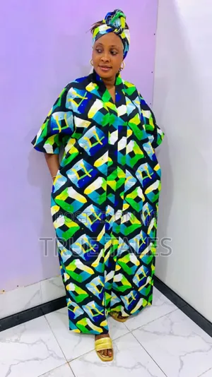 Comfortable Readymade Ankara Boubou/Abaya Free Size Gown