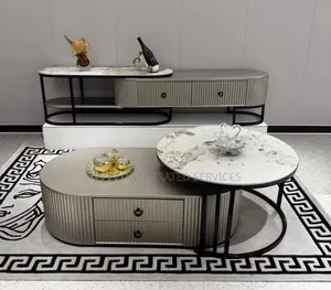 Tv Stand and Two Sets of Center Table