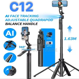 C12 Intelligent Ai Follow-Up Anti-Shake Pan Tilt Tripod