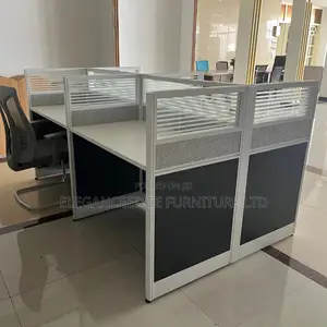 4 Seater Modern Work Station With 4 Mobile Drawers