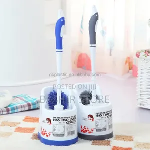 Self-Cleaning Double-Headed Toilet Brush Set With a Holder.