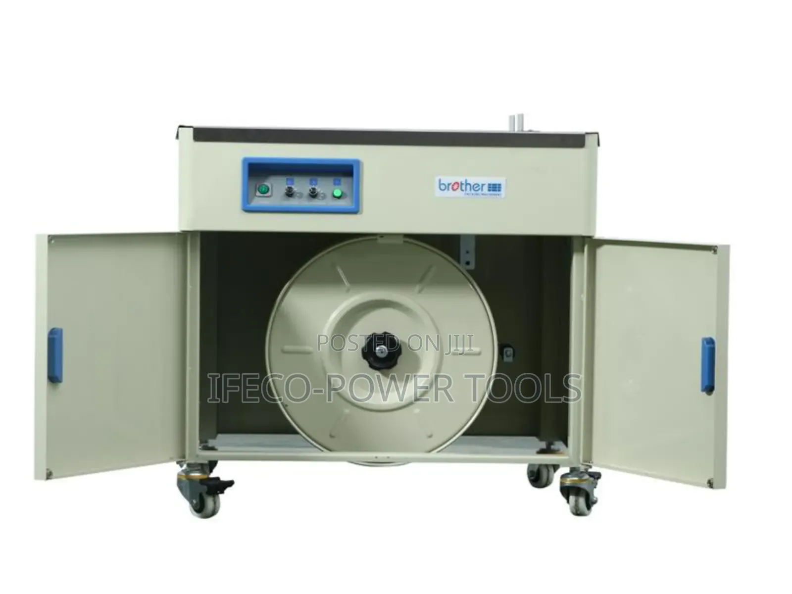 Semi-Automatic Strapping Machine.