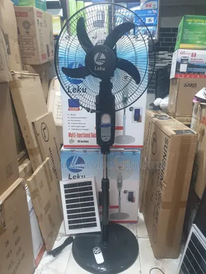 Original 16" Inches Bt Solar Rechargeable Standing Fan With Remote