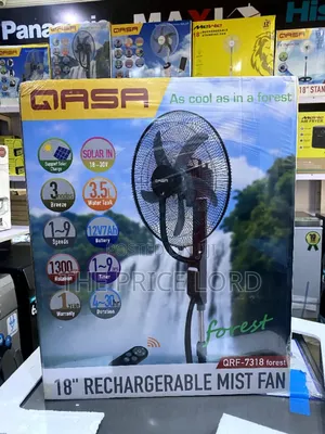 Qasa 18 Inches Rechargeable Mist Fan