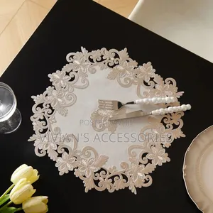 Flower Pattern Luxury Table Mat 12pcs