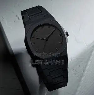 Men'swatch - Black Quartz Watch With Adjustable Strap, Formal Wear,
