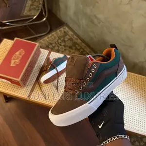 Original Vans Knu Skool Vans Vr3 Lx Caramel Brown / Green Sneakers