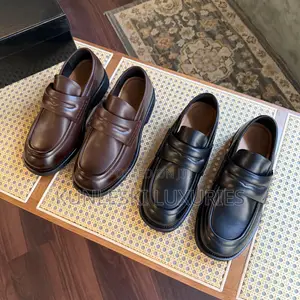 Original Bold Cut-out Bridge Black & Brown Loafers Shoes For Men