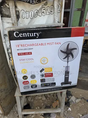 Century Rechargeable Standing Mist Fan 18inch