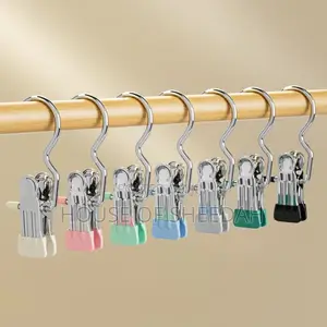 12pcs Stainless Steel Household Storage Clip/ Clothes Drying Clip.