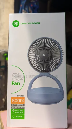 Dp Desktop Portable Rechargeable Fan (Dp-7637)