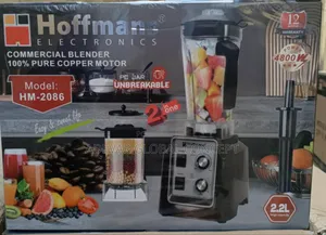 Hoffmans 2in1 Commercial Blender 100% Pure Copper Motor 4,800w