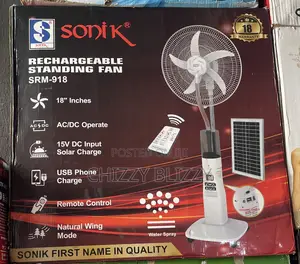Sonik  Rechargeable Mist Fan With Solar