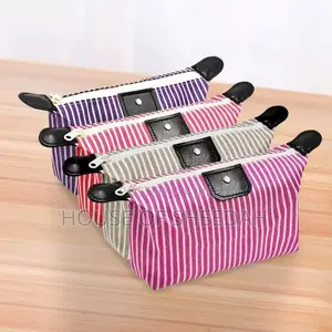 Striped Cosmetics Bag. 12pcs