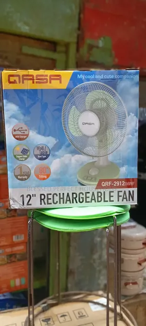 Gasa Standing Rechargeable Fan With Solar Panels