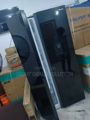 Modern Kitchen Essential: Black Hisense Inverter Side-by-Side Fridge