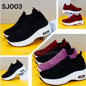 Women’S Slip-on Mesh Sneakers With Thick Sole