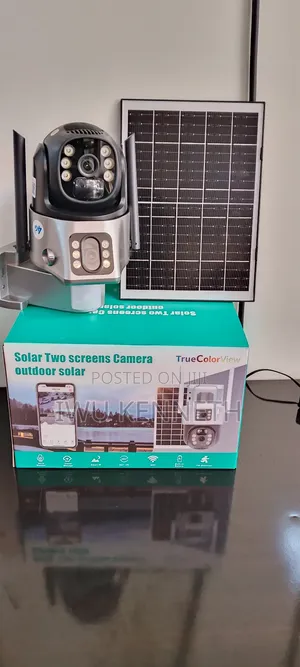 Solar Two Screens Camera Outdoor Solar.