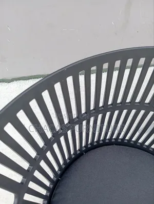 Modern Plastic Armchairs - Durable Slatted Dining Outdoor Chairs
