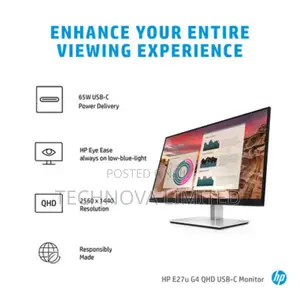 Hp E27u G4 27" QHD Usb-C Monitor