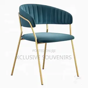 Luxury Popular Metal Frame Dining Velvet Chair For Coffee Shop