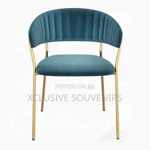 Luxury Popular Metal Frame Dining Velvet Chair For Coffee Shop