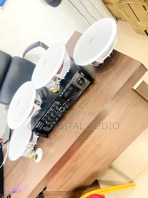 4 Ceiling Speakers and Amplifier Setup