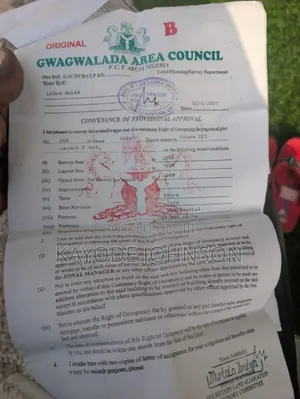 Land for Sale at Gwagwalada Phase 3, Abuja.