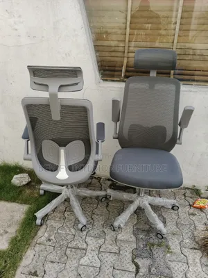 Modern Mesh Gray Lift Up Office Chair With Headrest