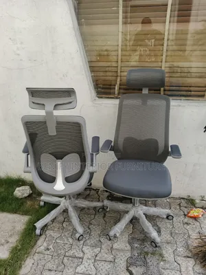 Modern Mesh Gray Lift Up Office Chair With Headrest