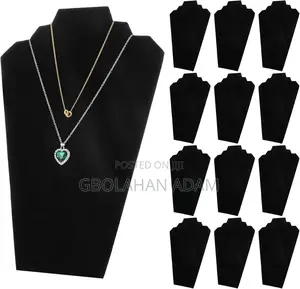 Black Velvet Necklace Display Stand