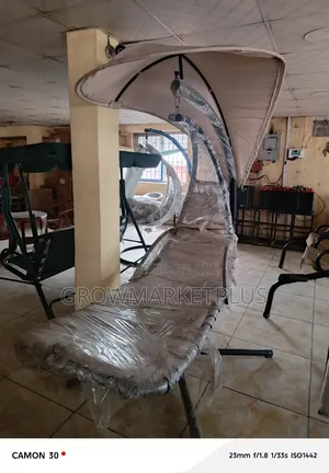 Modern Hanging Swing Chair With Canopy – Indoor Outdoor