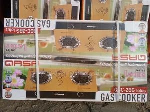 Qasa Two Burner Glass Table Top Gas Cooker | QGC-2bg Lotus