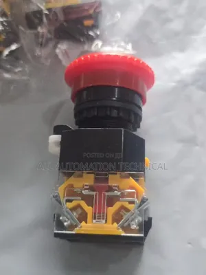 SPST Emergency Puch Button La 38, 22mm, 1nc, 1no Plastic