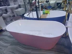 New Design Italian Pink and White Bathtub
