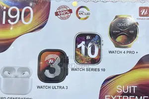 I90 Suit Smart Watch. 3 Watches and Airpod.