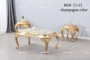 Imported Turkish Solid Royal Center Table and Two (2) Side Stool