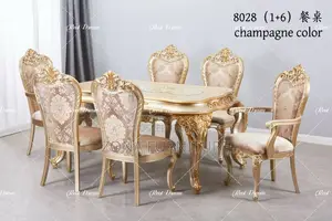 Imported Turkish New Model Super Solid Royal Dining Table and Chairs