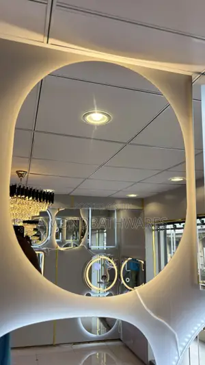 80 by 60cm Back Light Oval Mirror