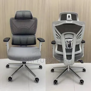 Grey Mesh Swivel Office Chair