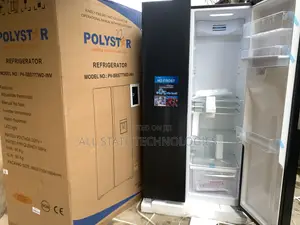 Polystar 620l Side-by-Side Inverter Refrigerator (Black)